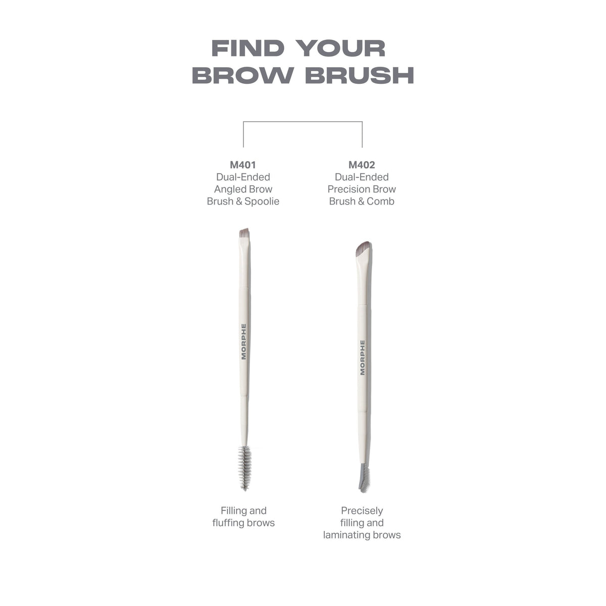 Morphe M402 Dual-Ended Precision Brow Brush & Comb